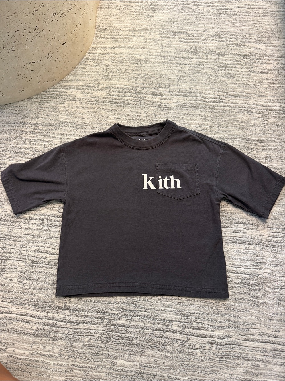 Kith Black Short-Sleeve Logo Pocket Tee